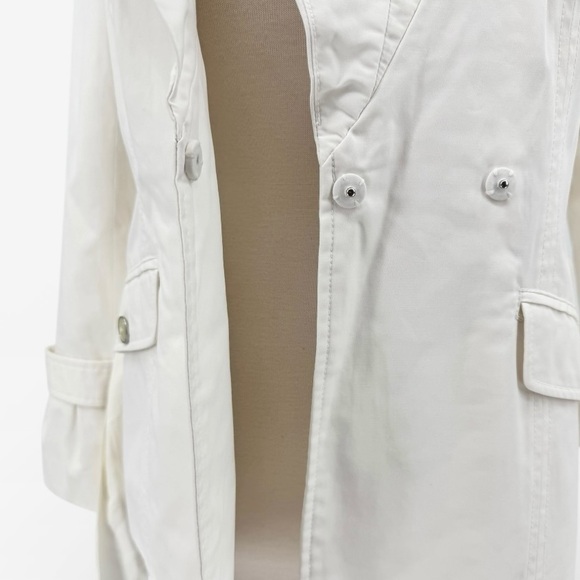 WHBM Belted Waist Winter White Jacket - Picture 4 of 6